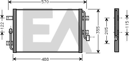 EACLIMA 30C25031 - Конденсатор, кондиціонер autocars.com.ua