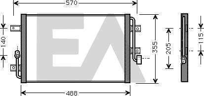 EACLIMA 30C25032 - Конденсатор, кондиціонер autocars.com.ua
