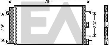 EACLIMA 30C25041 - Конденсатор, кондиціонер autocars.com.ua