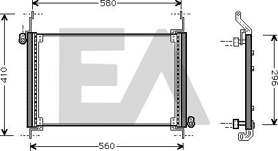 EACLIMA 30C25046 - Конденсатор, кондиціонер autocars.com.ua