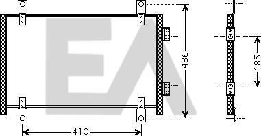 EACLIMA 30C25052 - Конденсатор, кондиціонер autocars.com.ua