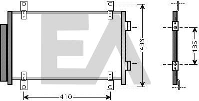 EACLIMA 30C25056 - Конденсатор, кондиціонер autocars.com.ua