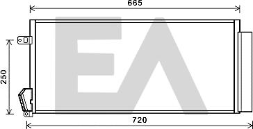 EACLIMA 30C25060 - Конденсатор, кондиціонер autocars.com.ua