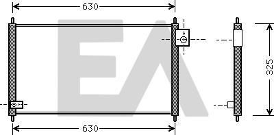 EACLIMA 30C26014 - Конденсатор, кондиціонер autocars.com.ua