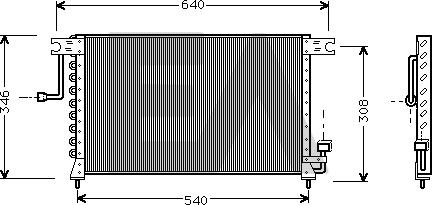 EACLIMA 30C28001 - Конденсатор, кондиціонер autocars.com.ua