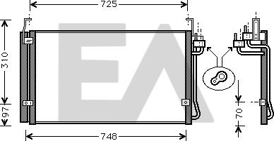 EACLIMA 30C28012 - Конденсатор, кондиціонер autocars.com.ua