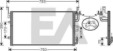 EACLIMA 30C28016 - Конденсатор, кондиціонер autocars.com.ua