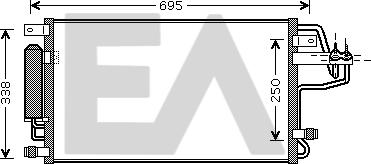 EACLIMA 30C28025 - Конденсатор, кондиціонер autocars.com.ua