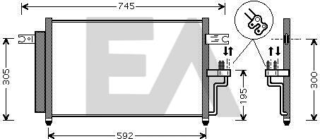 EACLIMA 30C28026 - Конденсатор, кондиціонер autocars.com.ua