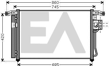 EACLIMA 30C28028 - Конденсатор, кондиціонер autocars.com.ua