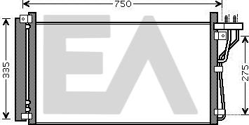 EACLIMA 30C28031 - Конденсатор, кондиціонер autocars.com.ua