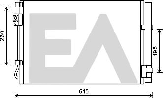 EACLIMA 30C28039 - Конденсатор, кондиціонер autocars.com.ua