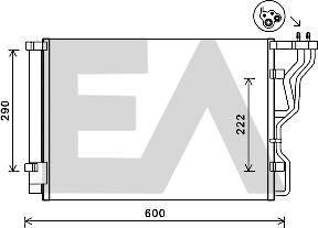 EACLIMA 30C28042 - Конденсатор, кондиціонер autocars.com.ua