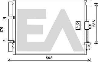 EACLIMA 30C28053 - Конденсатор, кондиціонер autocars.com.ua