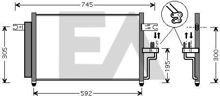 EACLIMA 30C28063 - Конденсатор, кондиціонер autocars.com.ua