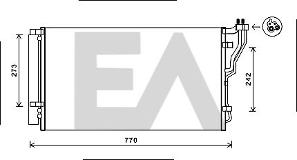 EACLIMA 30C28068 - Конденсатор, кондиціонер autocars.com.ua
