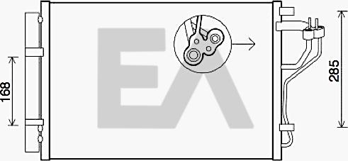 EACLIMA 30C28070 - Конденсатор, кондиціонер autocars.com.ua