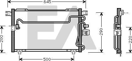 EACLIMA 30C29003 - Конденсатор, кондиціонер autocars.com.ua