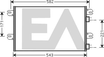 EACLIMA 30C30002 - Конденсатор, кондиціонер autocars.com.ua