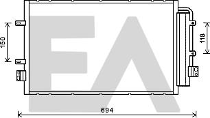 EACLIMA 30C30005 - Конденсатор, кондиціонер autocars.com.ua