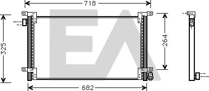 EACLIMA 30C30006 - Конденсатор, кондиціонер autocars.com.ua