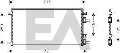 EACLIMA 30C30007 - Конденсатор, кондиціонер autocars.com.ua