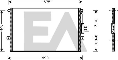 EACLIMA 30C33005 - Конденсатор, кондиціонер autocars.com.ua