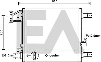 EACLIMA 30C33010 - Конденсатор, кондиціонер autocars.com.ua