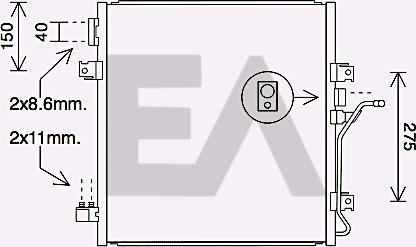 EACLIMA 30C33014 - Конденсатор, кондиціонер autocars.com.ua