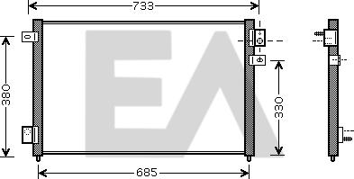EACLIMA 30C35008 - Конденсатор, кондиціонер autocars.com.ua