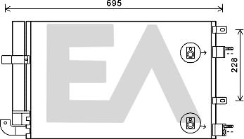 EACLIMA 30C35009 - Конденсатор, кондиціонер autocars.com.ua