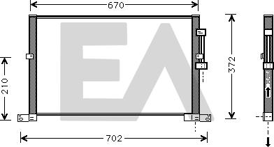 EACLIMA 30C35014 - Конденсатор, кондиціонер autocars.com.ua