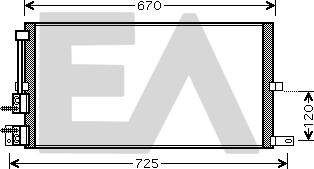 EACLIMA 30C35015 - Конденсатор, кондиціонер autocars.com.ua