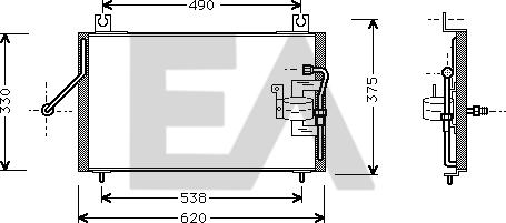 EACLIMA 30C36001 - Конденсатор, кондиціонер autocars.com.ua