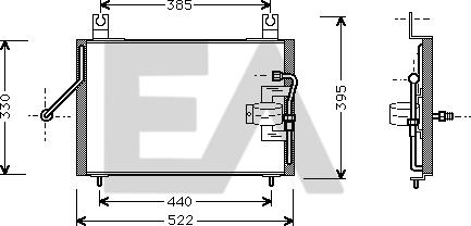 EACLIMA 30C36002 - Конденсатор, кондиціонер autocars.com.ua