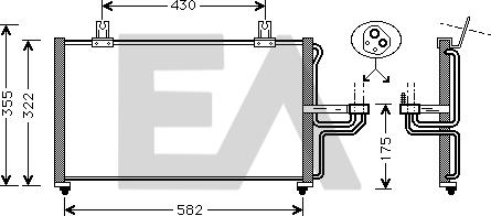 EACLIMA 30C36003 - Конденсатор, кондиціонер autocars.com.ua