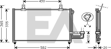 EACLIMA 30C36007 - Конденсатор, кондиціонер autocars.com.ua