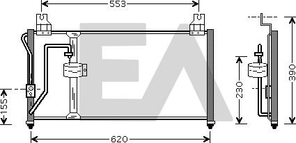 EACLIMA 30C36011 - Конденсатор, кондиціонер autocars.com.ua