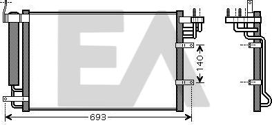 EACLIMA 30C36025 - Конденсатор, кондиціонер autocars.com.ua
