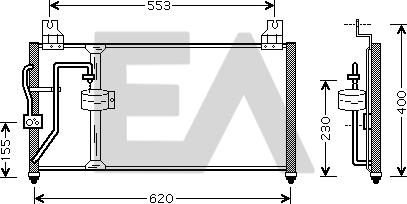 EACLIMA 30C36026 - Конденсатор, кондиціонер autocars.com.ua