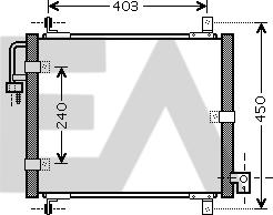 EACLIMA 30C36028 - Конденсатор, кондиціонер autocars.com.ua