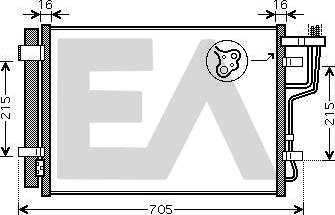 EACLIMA 30C36029 - Конденсатор, кондиціонер autocars.com.ua