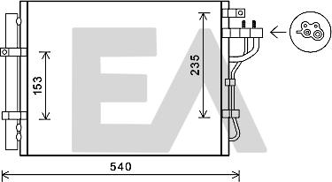 EACLIMA 30C36038 - Конденсатор, кондиціонер autocars.com.ua