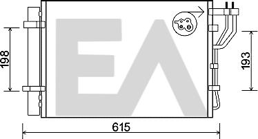 EACLIMA 30C36040 - Конденсатор, кондиціонер autocars.com.ua