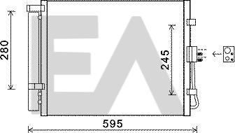 EACLIMA 30C36052 - Конденсатор, кондиціонер autocars.com.ua