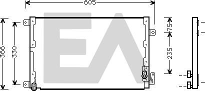 EACLIMA 30C40003 - Конденсатор, кондиціонер autocars.com.ua