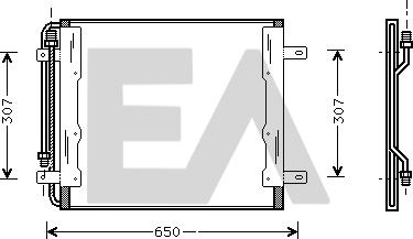 EACLIMA 30C45001 - Конденсатор, кондиціонер autocars.com.ua