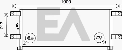 EACLIMA 30C45005 - Конденсатор, кондиціонер autocars.com.ua