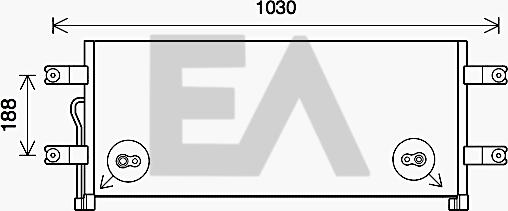 EACLIMA 30C45006 - Конденсатор, кондиціонер autocars.com.ua
