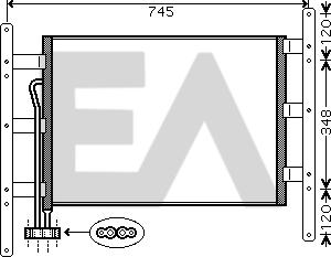 EACLIMA 30C47003 - Конденсатор, кондиціонер autocars.com.ua